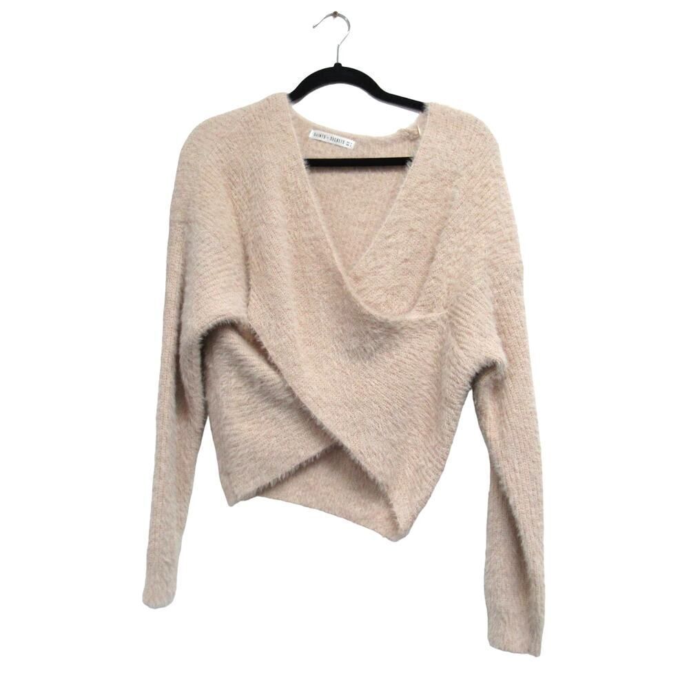 Saints + Secrets Women's Front Criss Cross Long Sleeve Sweater SZ S